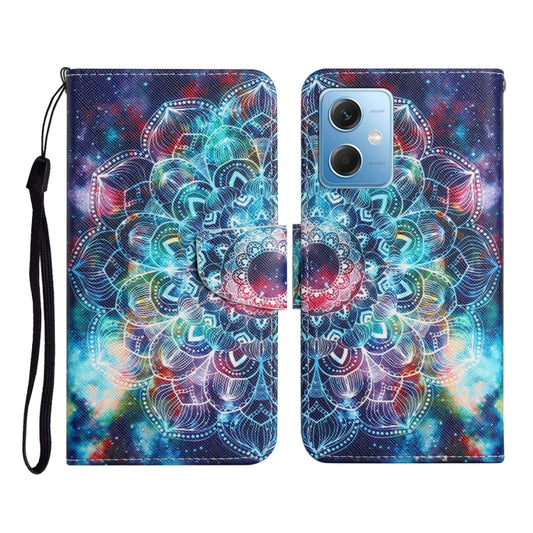 For Xiaomi Redmi Note 12 5G Global/Poco X5 Colored Drawing Pattern Flip Leather Phone Case(Star Mandala) - Note 12 Cases by buy2fix | Online Shopping UK | buy2fix
