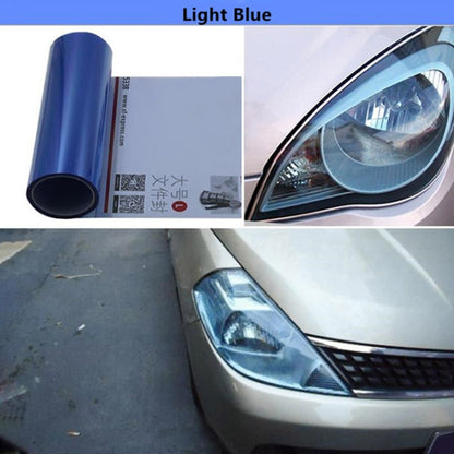 2pcs Car Headlight Protective Film Tail Light Film Motorcycle Fog Light Film, Size:30 x 100cm(Light Blue) - In Car by buy2fix | Online Shopping UK | buy2fix