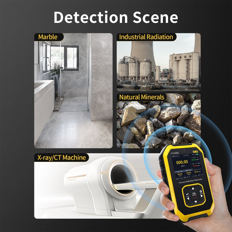 Fnirsi GC01 Home Lndustrial Marble Radioactive X / Y Ray Nuclear Radiation Detector Geiger Counter(Yellow) - Radiation Detector by FNIRSI | Online Shopping UK | buy2fix