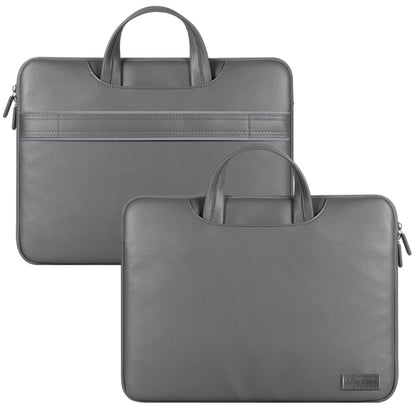 Waterproof PU Laptop Bag Inner Bag with Power Pack, Size:15 inch(Grey) -  by buy2fix | Online Shopping UK | buy2fix