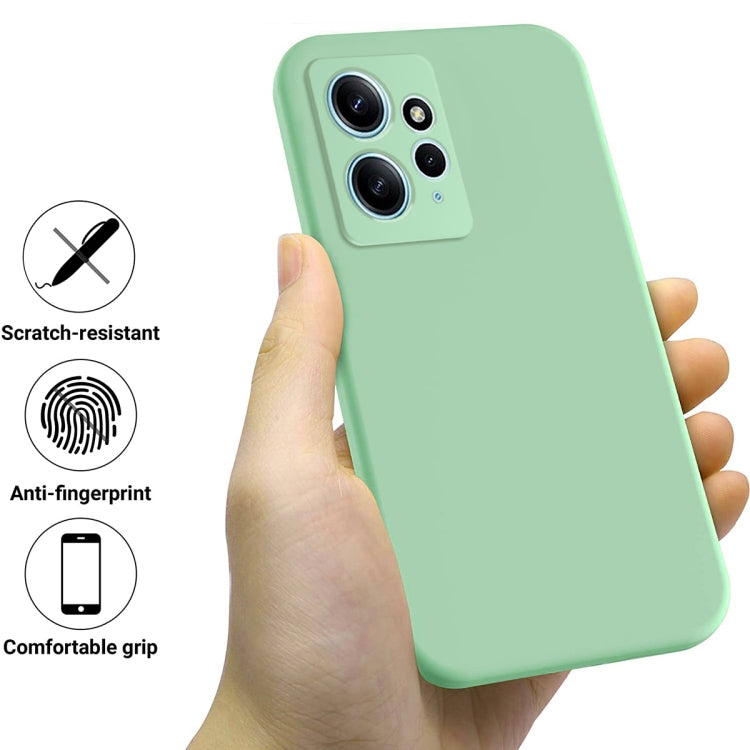 For Xiaomi Redmi Note 12 4G Global Pure Color Liquid Silicone Shockproof Phone Case(Green) - Note 12 Cases by buy2fix | Online Shopping UK | buy2fix