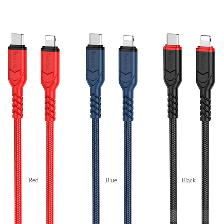 hoco X59 Victory PD 20W USB-C / Type-C to 8 Pin Charging Data Dable, Length:1m(Red) - 2 in 1 Cable by hoco | Online Shopping UK | buy2fix