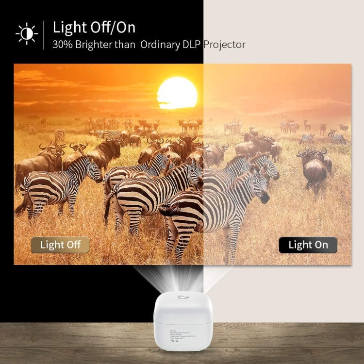 WOWOTO Q6Plus TIDLP 0.2DMD 854 x 480 4K 100ANSI RGB LED Smart Projector(US Plug) -  by WOWOTO | Online Shopping UK | buy2fix