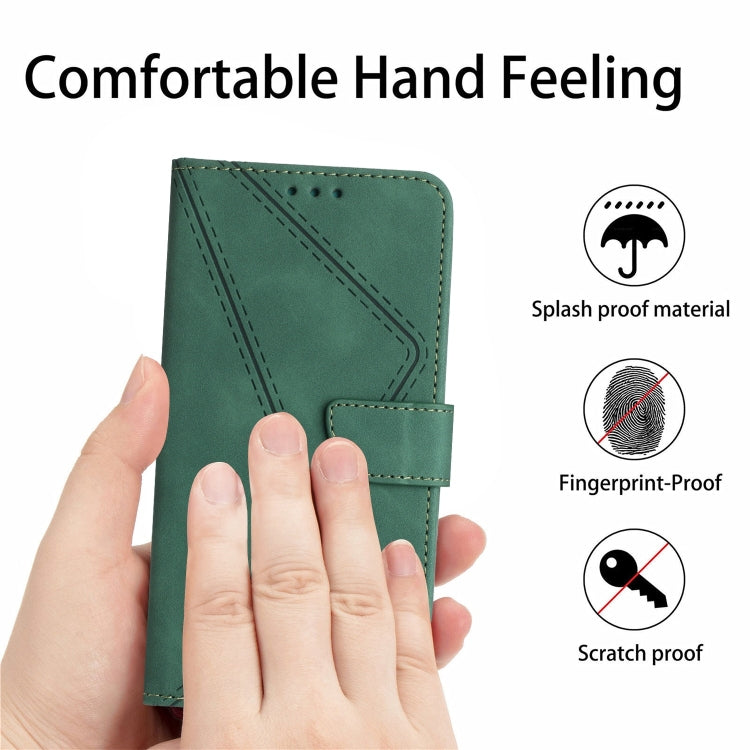 For Sony Xperia 1 IV Stitching Embossed Leather Phone Case(Green) - Sony Cases by buy2fix | Online Shopping UK | buy2fix