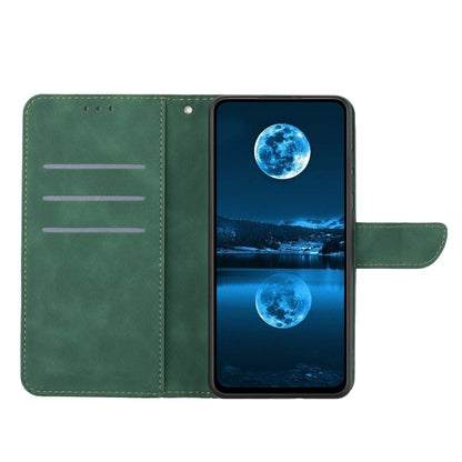 For Xiaomi Redmi Note 12 4G Stitching Embossed Leather Phone Case(Green) - Note 12 Cases by buy2fix | Online Shopping UK | buy2fix