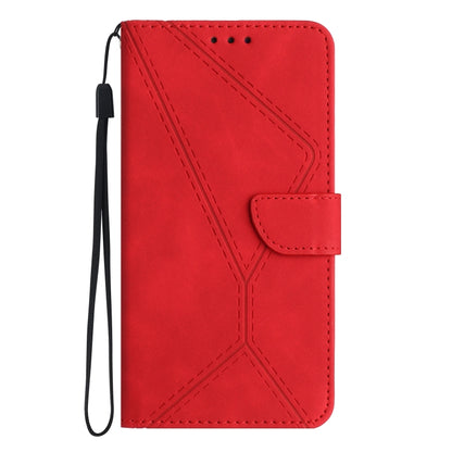 For Xiaomi POCO X5 Pro Stitching Embossed Leather Phone Case(Red) - Xiaomi Cases by buy2fix | Online Shopping UK | buy2fix