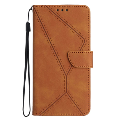For Xiaomi Redmi Note 12 Pro+ Stitching Embossed Leather Phone Case(Brown) - Note 12 Pro+ Cases by buy2fix | Online Shopping UK | buy2fix