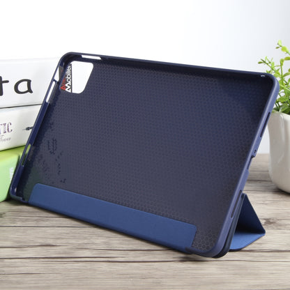 For Xiaomi Pad 6 / Pad 6 Pro Three-fold Holder Flip Tablet Leather Case(Dark Blue) -  by buy2fix | Online Shopping UK | buy2fix