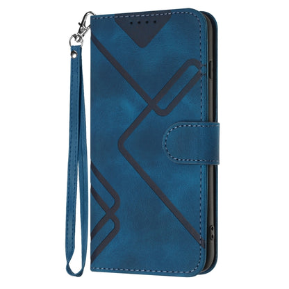 For Honor 8S Line Pattern Skin Feel Leather Phone Case(Royal Blue) - Honor Cases by buy2fix | Online Shopping UK | buy2fix