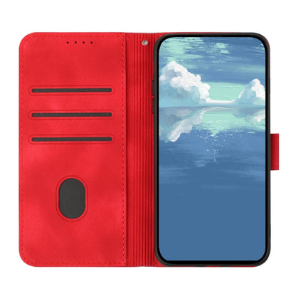 For Honor X8 4G/X30i/Play6T Pro Line Pattern Skin Feel Leather Phone Case(Red) - Honor Cases by buy2fix | Online Shopping UK | buy2fix