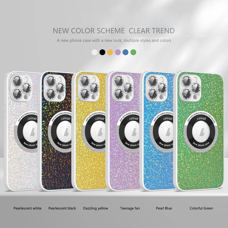 For iPhone 11 Colorful Glitter Magnetic Magsafe TPU + PC Phone Case(Colorful Green) - iPhone 11 Cases by buy2fix | Online Shopping UK | buy2fix