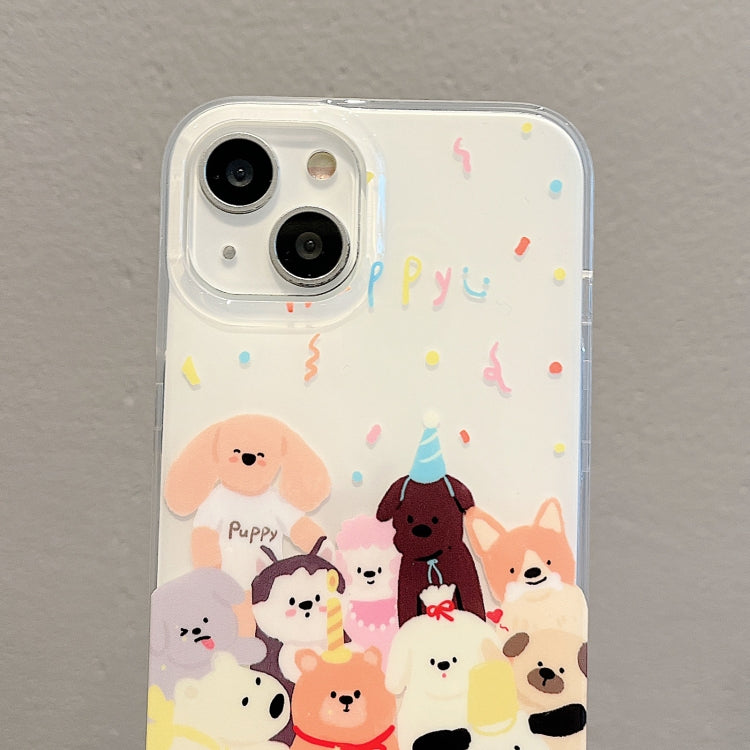 For iPhone 13 Pro IMD Cute Animal Pattern Phone Case(Dog) - iPhone 13 Pro Cases by buy2fix | Online Shopping UK | buy2fix