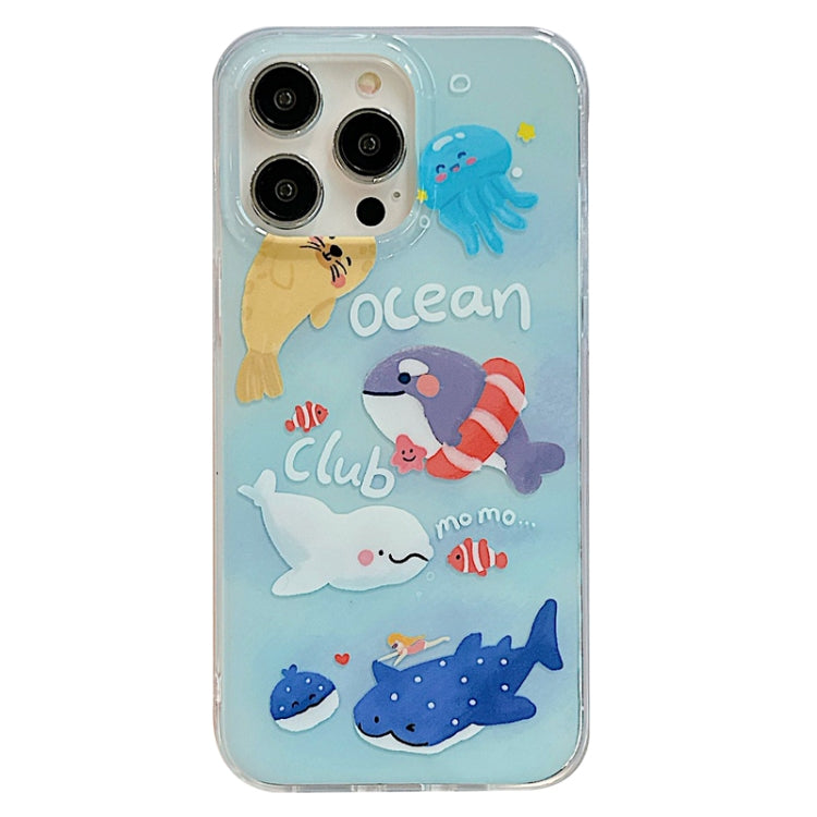 For iPhone 12 Pro IMD Cute Animal Pattern Phone Case(Seal) - iPhone 12 / 12 Pro Cases by buy2fix | Online Shopping UK | buy2fix