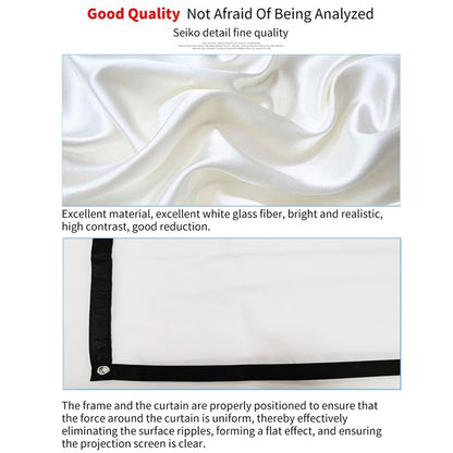 Simple Folding Thin Polyester Projector Film Curtain, Size:200 inch 16:9 - Other by buy2fix | Online Shopping UK | buy2fix