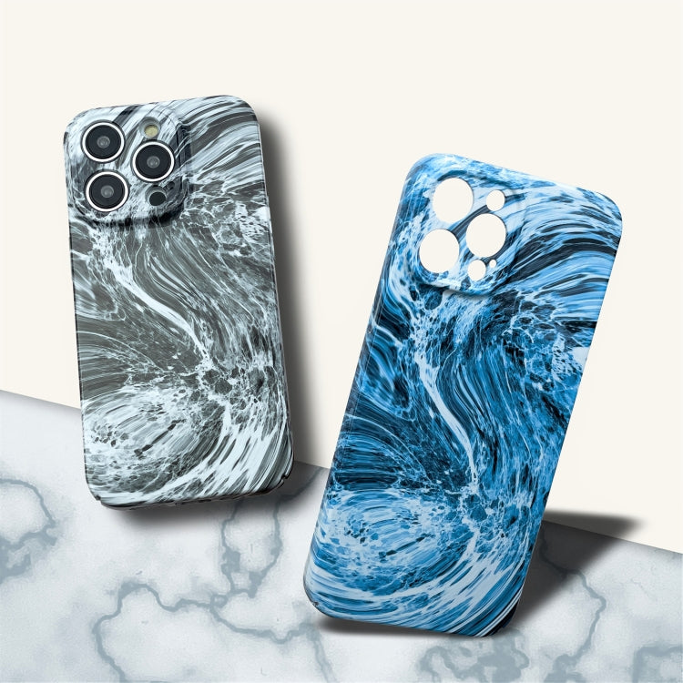 For iPhone 11 Pro Marble Pattern Phone Case(Navy Blue White) - iPhone 11 Pro Cases by buy2fix | Online Shopping UK | buy2fix