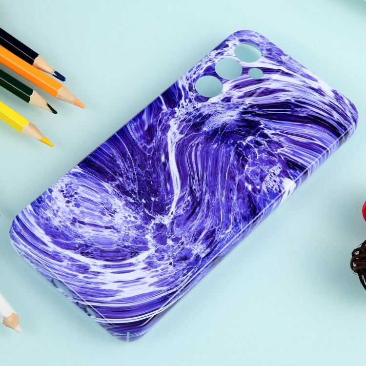 For Samsung Galaxy A34 Marble Pattern Phone Case(Purple White) - Galaxy Phone Cases by buy2fix | Online Shopping UK | buy2fix