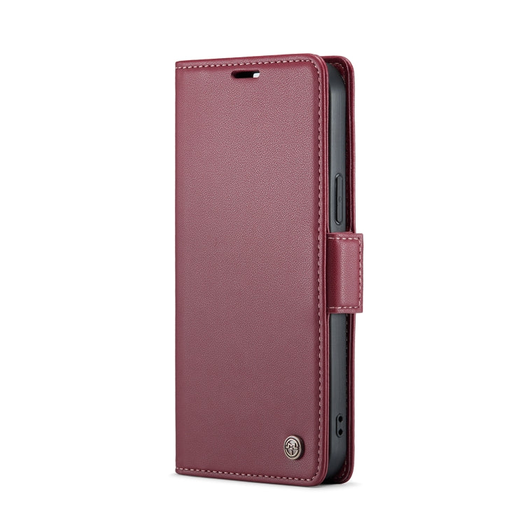 For iPhone 13 Pro Max CaseMe 023 Butterfly Buckle Litchi Texture RFID Anti-theft Leather Phone Case(Wine Red) - iPhone 13 Pro Max Cases by CaseMe | Online Shopping UK | buy2fix
