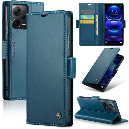 For Xiaomi Redmi Note 12 Pro+ 5G Global CaseMe 023 Butterfly Buckle Litchi Texture RFID Anti-theft Leather Phone Case(Blue) - Note 12 Pro+ Cases by CaseMe | Online Shopping UK | buy2fix