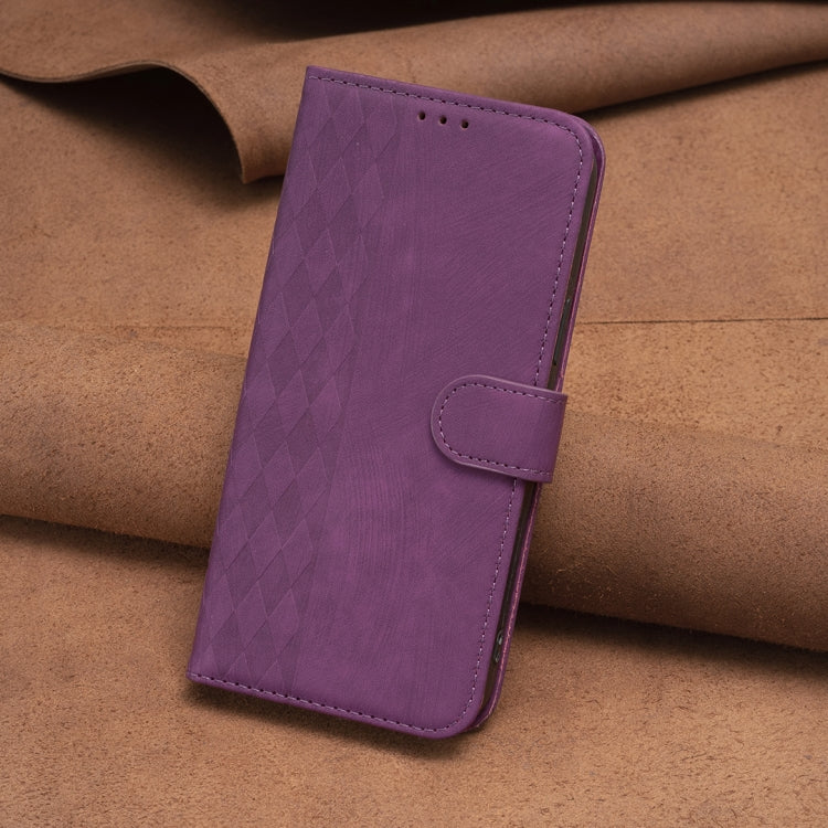 For Xiaomi Civi 3 5G Plaid Embossed Leather Phone Case(Purple) - Xiaomi Cases by buy2fix | Online Shopping UK | buy2fix