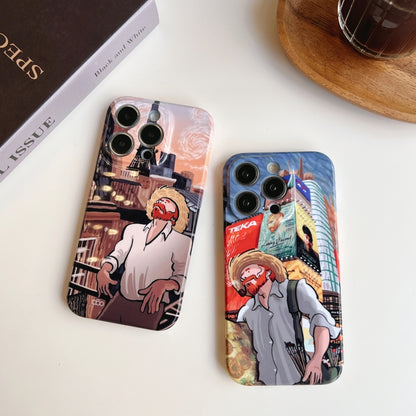 For iPhone 12 Pro Max Precise Hole Oil Painting Pattern PC Phone Case(Tobacco Pipe) - iPhone 12 Pro Max Cases by buy2fix | Online Shopping UK | buy2fix