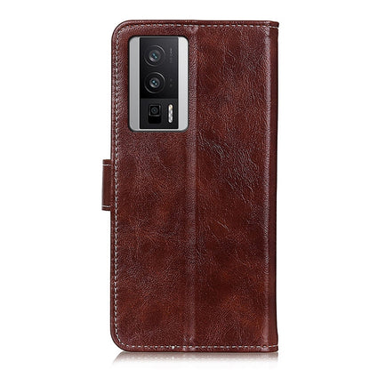 For Xiaomi Poco F5 Pro/Redmi K60/K60 Pro Retro Crazy Horse Texture Horizontal Flip Leather Phone Case(Brown) - Xiaomi Cases by buy2fix | Online Shopping UK | buy2fix