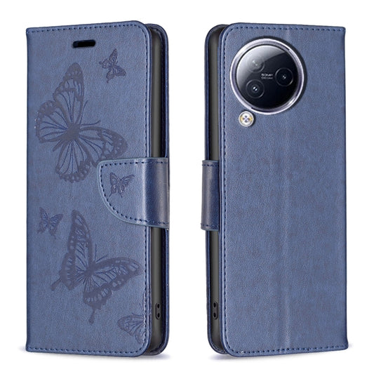 For Xiaomi Civi 3 5G Two Butterflies Embossing Leather Phone Case(Blue) - Xiaomi Cases by buy2fix | Online Shopping UK | buy2fix