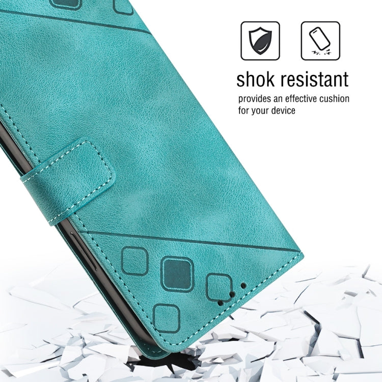 For Xiaomi Redmi Note 12S 4G Global Skin-feel Embossed Leather Phone Case(Green) - Xiaomi Cases by buy2fix | Online Shopping UK | buy2fix