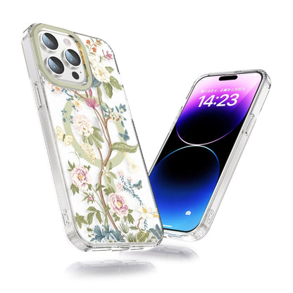 For iPhone 13 MagSafe Magnetic TPU Phone Case(Blue Hydrangea Ball) - iPhone 13 Cases by buy2fix | Online Shopping UK | buy2fix