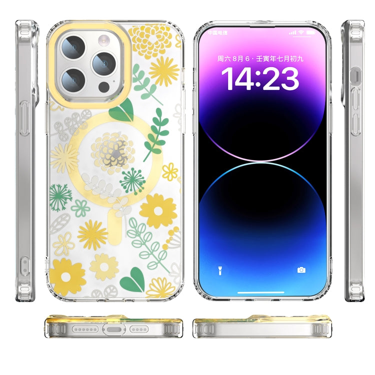 For iPhone 11 MagSafe Magnetic TPU Phone Case(Yellow Chrysanthemum) - iPhone 11 Cases by buy2fix | Online Shopping UK | buy2fix