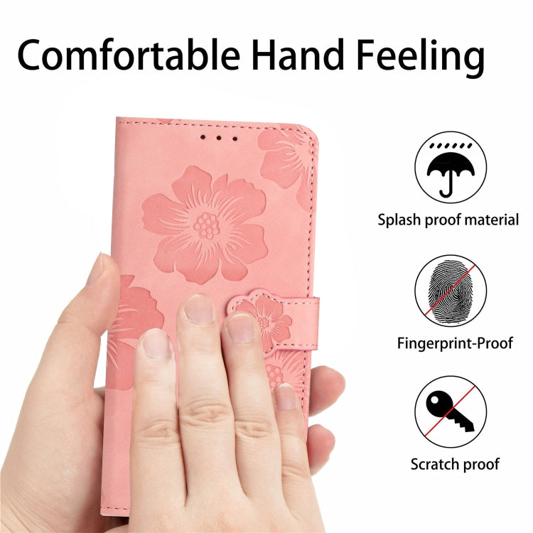 For Xiaomi 12T  / 12T Pro Flower Embossing Pattern Leather Phone Case(Pink) - Xiaomi Cases by buy2fix | Online Shopping UK | buy2fix