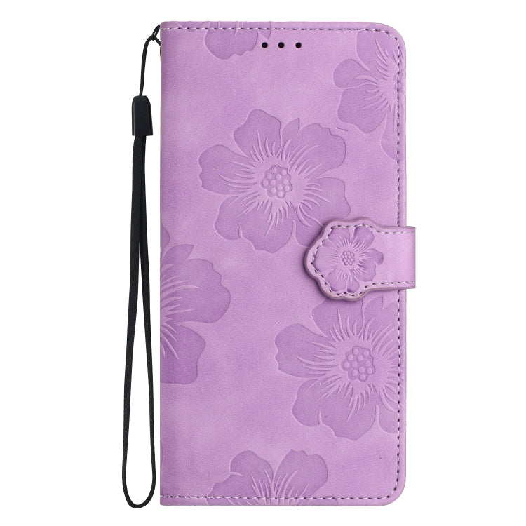 For Xiaomi Redmi 9A Flower Embossing Pattern Leather Phone Case(Purple) - Xiaomi Cases by buy2fix | Online Shopping UK | buy2fix