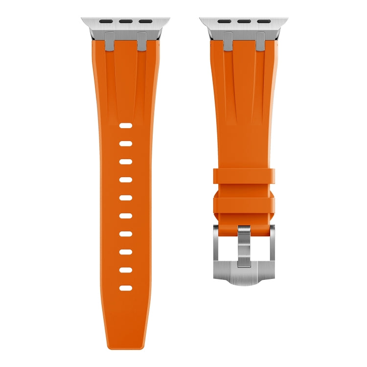 AP Silicone Watch Band For Apple Watch Ultra 2 49mm(Silver Orange) - Watch Bands by buy2fix | Online Shopping UK | buy2fix