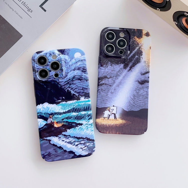 For iPhone 11 Pro Max Precise Hole Oil Painting Pattern PC Phone Case(Shine) - iPhone 11 Pro Max Cases by buy2fix | Online Shopping UK | buy2fix