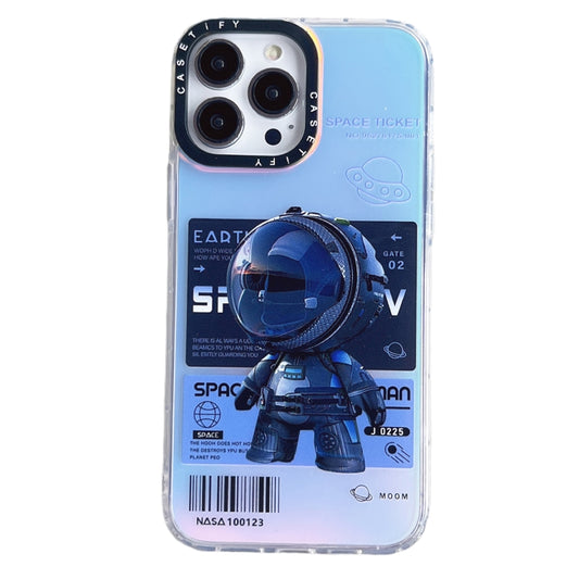 For iPhone 12 Pro Max Astronaut Pattern Shockproof PC Protective Phone Case(Black) - iPhone 12 Pro Max Cases by buy2fix | Online Shopping UK | buy2fix