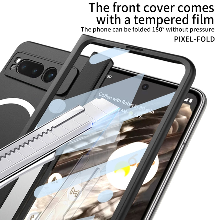 For Google Pixel Fold GKK Integrated Magsafe Fold Hinge Full Coverage Phone Case with Holder(White) - Google Cases by GKK | Online Shopping UK | buy2fix