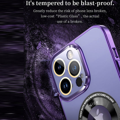 For iPhone 12 Pro Max CD Texture MagSafe Magnetic Phone Case(Dark Purple) - iPhone 12 Pro Max Cases by buy2fix | Online Shopping UK | buy2fix