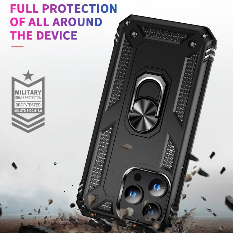 For iPhone 15 Pro Shockproof TPU + PC Phone Case with Holder(Black) - iPhone 15 Pro Cases by buy2fix | Online Shopping UK | buy2fix
