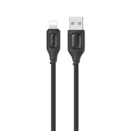 USAMS US-SJ618 2.4A USB to 8 Pin Silicone Data Cable, Length: 1m(Black) - Normal Style Cable by USAMS | Online Shopping UK | buy2fix