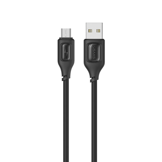 USAMS US-SJ620 2A USB to Micro USB Silicone Data Cable, Length: 1m(Black) - Micro USB Cable by USAMS | Online Shopping UK | buy2fix