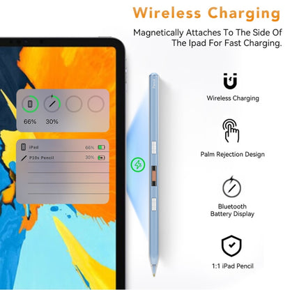 P10s Transparent Case Wireless Charging Stylus Pen for iPad 2018 or Later(White) - Stylus Pen by buy2fix | Online Shopping UK | buy2fix