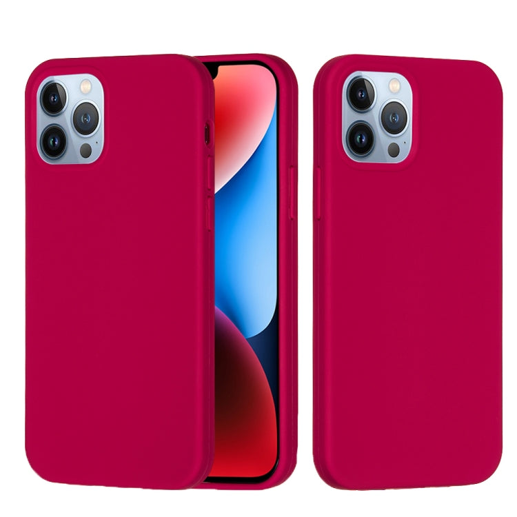 For iPhone 15 Pro Solid Color Silicone Phone Case(Rose Red) - iPhone 15 Pro Cases by buy2fix | Online Shopping UK | buy2fix
