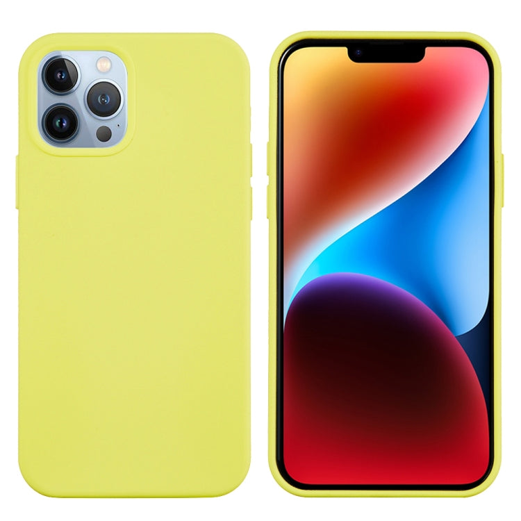 For iPhone 15 Pro Solid Color Silicone Phone Case(Lemon Yellow) - iPhone 15 Pro Cases by buy2fix | Online Shopping UK | buy2fix