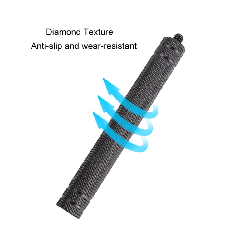 Diamond Texture  Aluminum Alloy Extension Rod Tube(Black) - Others by buy2fix | Online Shopping UK | buy2fix