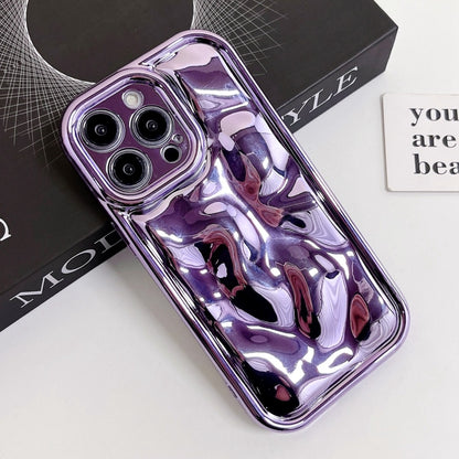 For iPhone XS Max Electroplating Meteorite Texture TPU Phone Case(Purple) - More iPhone Cases by buy2fix | Online Shopping UK | buy2fix