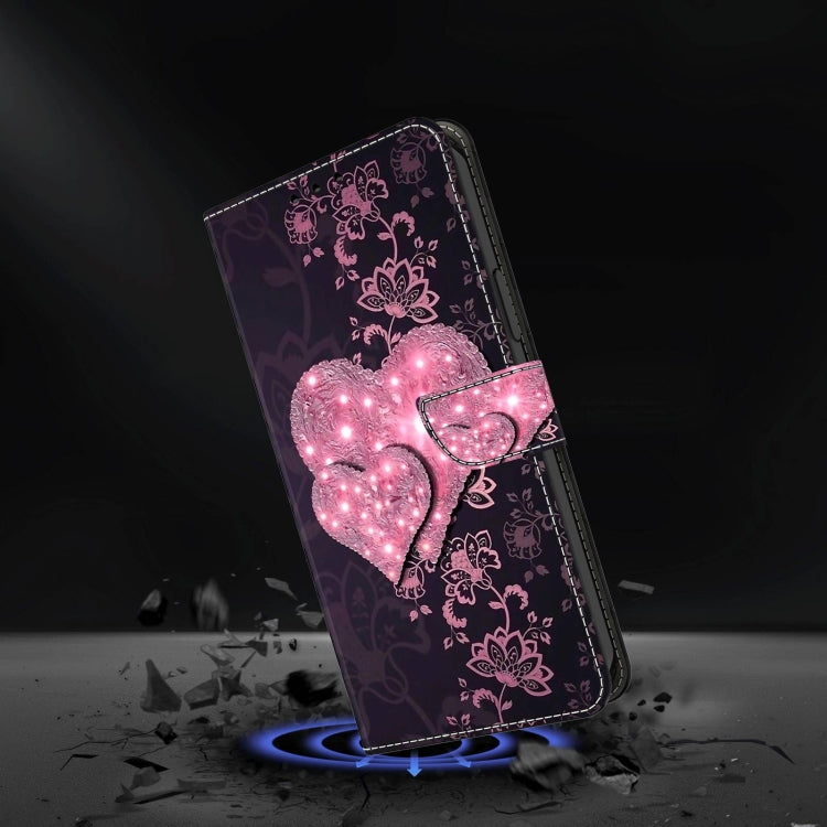 For Xiaomi Redmi 9T Crystal 3D Shockproof Protective Leather Phone Case(Lace Love) - Xiaomi Cases by buy2fix | Online Shopping UK | buy2fix