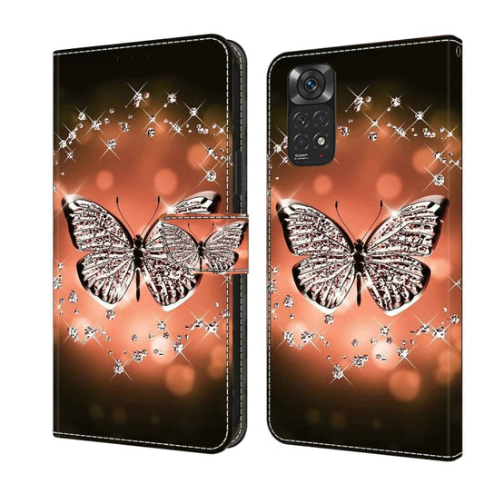 For Xiaomi Redmi Note 11 Global Crystal 3D Shockproof Protective Leather Phone Case(Crystal Butterfly) - Xiaomi Cases by buy2fix | Online Shopping UK | buy2fix