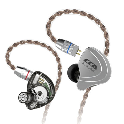 CCA CCA-C10 3.5mm Gold Plated Plug Ten Unit Hybrid Wire-controlled In-ear Earphone, Type:without Mic(Charm Black) - In Ear Wired Earphone by CCA | Online Shopping UK | buy2fix