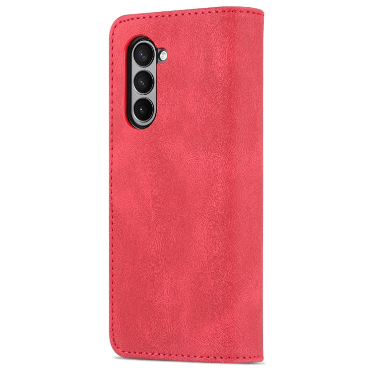 For Samsung Galaxy Z Fold5 AZNS Dream II Skin Feel PU+TPU Horizontal Flip PU Phone Case(Red) - Galaxy Z Fold5 Cases by AZNS | Online Shopping UK | buy2fix