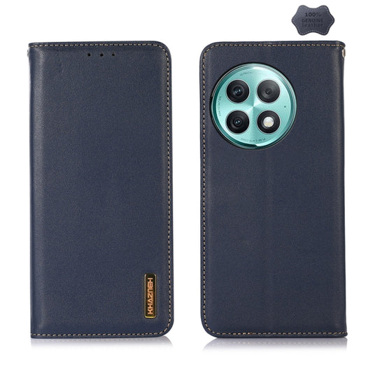 For OnePlus Ace 2 Pro KHAZNEH Nappa Top Layer Cowhide Leather Phone Case(Blue) - OnePlus Cases by buy2fix | Online Shopping UK | buy2fix