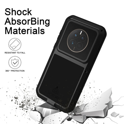 For Huawei Mate 50 Pro LOVE MEI POWERFUL Metal Shockproof Life Waterproof Dustproof Phone Case(Silver) - Huawei Cases by LOVE MEI | Online Shopping UK | buy2fix